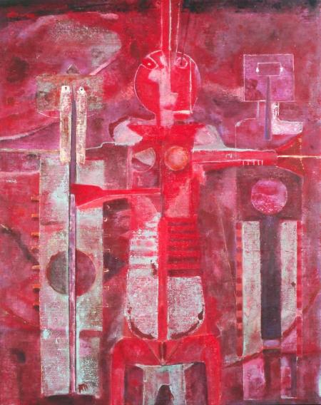 Woman with Two Figures by lez Niepo